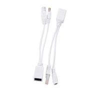 Guindxan Inyector adaptador PoE de alimentación pasiva a través de Ethernet + kit divisor 5 V 12 V 24 V 48 V