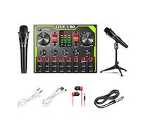 Guindxan Micrófono inalámbrico E300 Bluetooth para transmisión en V80 tarjeta de sonido profesional micrófono condensador de estudio (trípode)