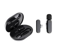 Guindxan Micrófono Lavalier inalámbrico de 2,4 G tipo C con cancelación de ruido en para grabación de video y reducción de ruido