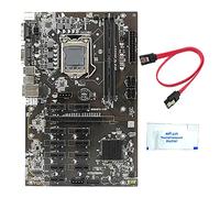 Guindxan Placa base B250 BTC Mining 12 ranuras para tarjetas gráficas PCI-E LGA1151 DDR4 DIMM RAM SATA3.0 con grasa térmica + cable SATA
