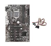 Guindxan Placa base B250B ETH Mining + 1 cable de interruptor dual con luz LGA1151 DDR4 12 x ranura para tarjeta gráfica MSATA SATA para BTC
