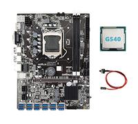 Guindxan Placa base B75 ETH Mining 12 PCIE a USB adaptador + CPU G540 + cable de interruptor LGA1155 MSATA DDR3 B75 USB BTC placa base