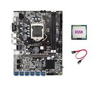 Guindxan Placa base B75 ETH Mining 12 PCIE a USB + CPU G550 + cable SATA LGA1155 DDR3 MSATA B75 USB BTC placa base