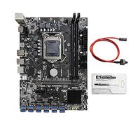 Guindxan Placa base de minería B250C con grasa térmica + cable de interruptor 12 USB 3.0 a ranura PCIE LGA1151 SATA3.0 compatible con DDR4 DIMM RAM
