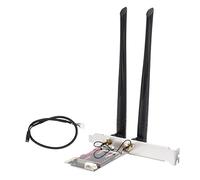 Guindxan Tarjeta de red WiFi6 PCIE AX210 Tarjeta Wi-Fi 5400Mbps Adaptador WiFi inalámbrico 802.11AX WI-FI 6E Juego Tarjetas PCI A