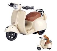 Guinea Cavy Toys - Lights, Music, Electric Scooter, Interactive | Rotating Motorcycle for Small Animal Toys, Hamster Accessories