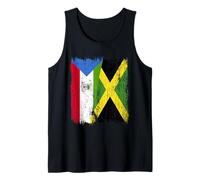 Guinea Ecuatorial Jamaica Media Bandera Guineana Jamaicana Camiseta sin Mangas