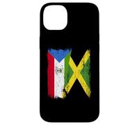 Guinea Ecuatorial Jamaica Media Bandera Guineana Jamaicana Carcasa para iPhone 14 Plus
