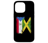 Guinea Ecuatorial Jamaica Media Bandera Guineana Jamaicana Carcasa para iPhone 14 Pro MAX
