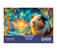 Guinea en Nido Acogedor con Zanahorias, Cielo Estrellado Puzzle De 1000 Piezas Lindo Cerdo de Guinea Desafiante Y De Ingenio para Todas Las Edades 52x38cm/1000pcs