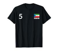 Guinea Equatorial Número 5 Bandera Nacional País Camiseta