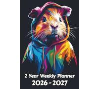 Guinea Pig 2 Year Weekly Planner: 104 Week Sunday to Saturday Calendar | Gift For People Who Love Small Pets, Rodent Lovers | Ideal for Professionals, ... and Busy Individuals | 6 x 9 Inches | v1