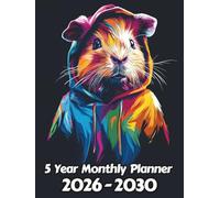 Guinea Pig 5 Year Monthly Planner: Large 60 Month Sunday to Saturday Calendar | Gift For People Who Love Small Pets, Rodent Lovers | Ideal for ... and Busy Individuals | 8.5 x 11 Inches | v1