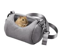 Guinea Pig Carrier - - 11x7.5x7.5cm Hamster Bag | Pet Carrier, Velvet Plush Backpack - Warm Small Animal Travel Case - Cylinder PetCarrier with Mesh Window For Guinea Pig, Chinchilla, Rabbit, Gerbil