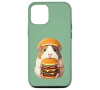 Guinea Pig Hamburger Double Cheeseburger Fast Food Hat Carcasa para iPhone 12/12 Pro