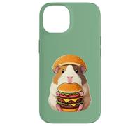 Guinea Pig Hamburger Double Cheeseburger Fast Food Hat Carcasa para iPhone 14
