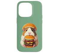 Guinea Pig Hamburger Double Cheeseburger Fast Food Hat Carcasa para iPhone 14 Pro
