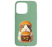 Guinea Pig Hamburger Double Cheeseburger Fast Food Hat Carcasa para iPhone 15 Pro MAX
