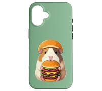 Guinea Pig Hamburger Double Cheeseburger Fast Food Hat Carcasa para iPhone 16