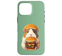 Guinea Pig Hamburger Double Cheeseburger Fast Food Hat Carcasa para iPhone 16 Pro MAX
