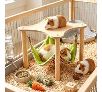 Guinea Pig Hammock with Natural Wooden Stand，A