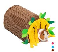 Guinea Pig Hideout - Accesorios de jaula de túnel de forro polar para ratas, hámster, erizo, chinchilla, animales pequeños, jugar a dormir, cazar, descansar, lavables, ropa de cama