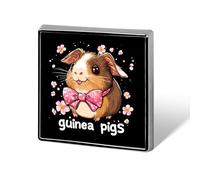 Guinea Pigs Cute Pets Brooch Pins for Women Men Square Collar Lapel Pins Coat Jacket Accessories
