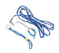 Guinea Pigs Safety Harness Soft Adjustable Stripe Pet Outdoor Walking Harness Vest Lead Rope for Rats Hamster Hedgehogs Ferrets Squirrels Small Animal Pet Training or Walking (Degradado azul y morado)