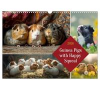 Guinea Pigs with Happy Squeal (Wall Calendar 2026 DIN A3 landscape), CALVENDO 12 Month Wall Calendar: Guinea pigs - small fluffy balls, big personalities