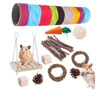 Guinea Teeth Toys, Small Animal Túnel, Hamster Wood Sticks Guinea Tube, Bunny Chew Toys for Teeth, Small Animal Toys for Guinea, Hamster, Chinchillas, Chew and Fun, Guinea Pig Teeth Toys, Small