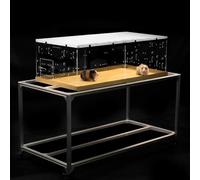 GuineaLoft™ Jaula para animales pequeños de acrílico transparente Model-A5 | Jaula acrílica transparente para mascotas, 4 x 2 x 1.3 pies, puerta de pestillo a prueba de fugas, ventilación óptima