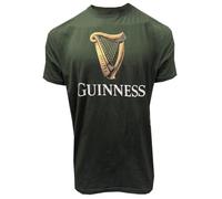 Guinness Camiseta con logotipo de arpa, camiseta clásica verde de cerveza irlandesa, verde oscuro, XL