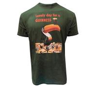 Guinness Camiseta "Lovely Day for a Toucan", color verde botella, verde oscuro, L