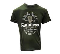 Guinness Camiseta verde botella con etiqueta irlandesa, verde oscuro, S
