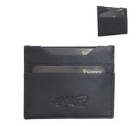 Guinness Cartera plegable oficial de cuero para hombre, bloqueo RFID, 6 ranuras para tarjetas, compartimento para notas y 2 bolsillos ocultos, cartera de cuero genuino para tarjetas de crédito