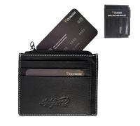 Guinness Cartera plegable oficial de cuero para hombre, bloqueo RFID, 6 ranuras para tarjetas, compartimento para notas y 2 bolsillos ocultos, cartera de cuero genuino para tarjetas de crédito
