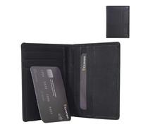 Guinness Cartera plegable oficial de cuero para hombre, bloqueo RFID, 6 ranuras para tarjetas, compartimento para notas y 2 bolsillos ocultos, cartera de cuero genuino para tarjetas de crédito