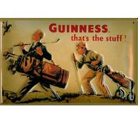 Guinness Golf Boy Nostalgic 3D - Cartel de metal fuerte en relieve y abovedado, 20 x 30 x 1,5 cm