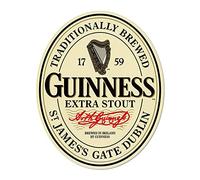 Guinness GShape3 - Placa de chapa de acero recortada (36,5 x 45 cm)