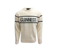 Guinness Manga Larga Cuello Redondo De Los Hombres Camisa De Entrenamiento Blanquecino Medium