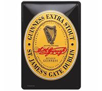 Guinness Metal Sign With Iconic Guinness Heritage Label (20Cm X 30Cm)