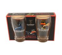 Guinness Mini vasos de pinta de 2 unidades, diseño de tucán de foca y fútbol, producto oficial, juego de vasos de chupito coleccionables