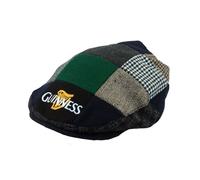 Guinness Official Merchandise Harp Embroidered Flat Cap - Sombrero para hombre, color multicolored - black/grey/cream, talla L