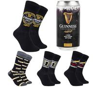 Guinness Regalos para Hombres, Calcetines Cerveza Hombre en Lata, Pack de 4 Calcetines Divertidos, Regalos para Novio Esposo