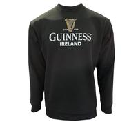 Guinness Sudadera negra con diseño de arpa dorada de Irlanda, Negro, L