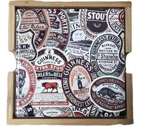 Guinness Vintage Advertisement - Posavasos con respaldo de corcho, juego de 4, diseño clásico de etiqueta de cerveza