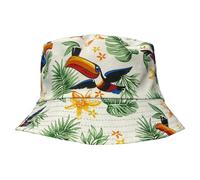 Guinness White Toucan - Sombrero hawaiano reversible para el sol, color blanco, talla única, Blanco, talla nica