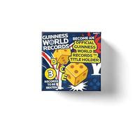 Guinness World Records 2026 - Kit de dados para romper récords, juegos de dados para niños y adultos, poseedor del récord mundial, récords oficiales del libro Guinness, juegos de apilamiento de logros