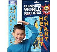 Guinness World Records 2026 - Tabla de crecimiento para niños, medición de altura educativa, póster de pared con datos registrados, decoración de pared para niños, decoración de guardería y regalo