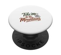 Guión de café Aventurero, tipografía de café de montaña PopSockets PopGrip Adhesivo